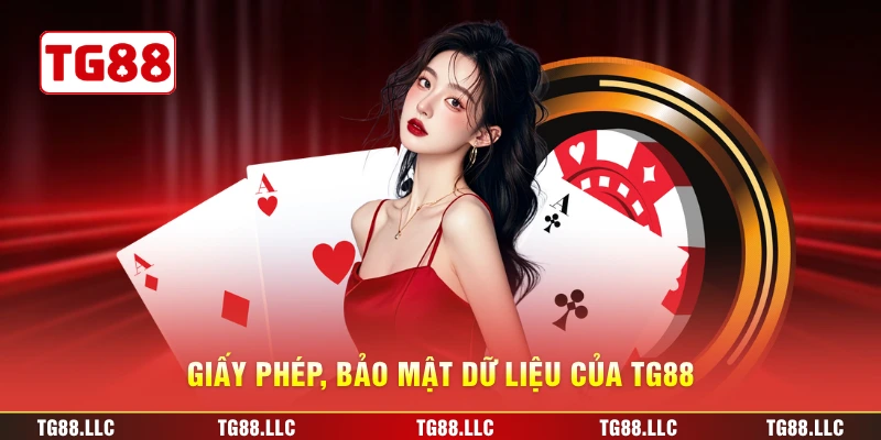 Giấy phép, bảo mật dữ liệu của TG88