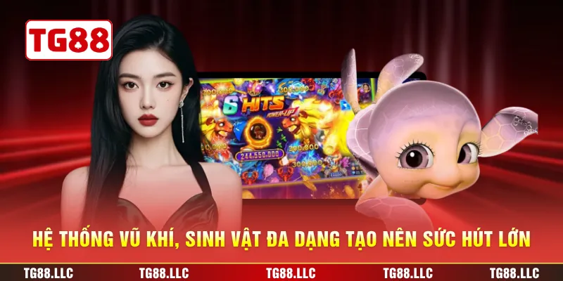 Hệ thống vũ khí, sinh vật đa dạng tạo nên sức hút lớn